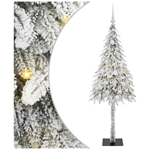 Albero di Natale con 150 LED Bianco 150 cm PE e Acciaio - Foto 1