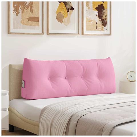 Cuscino per Schiena Rosa 120 x 24 x 50 cm Tessuto - Foto 2