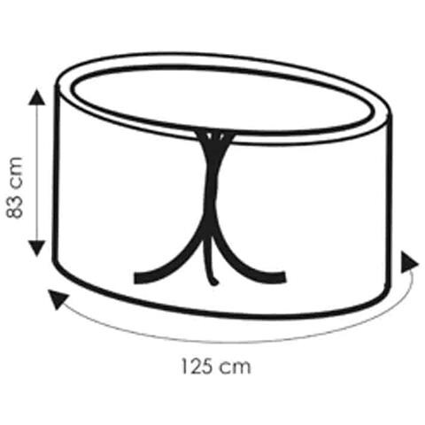 Copertura Tavolo Giardino Trasparente 125x83cm  Telo Protettivo Esterno - Foto 2