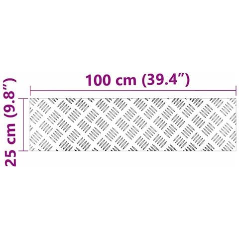 Dischi Quadrati 4 pcs Argento 100 x 25 cm Alluminio - Foto 8