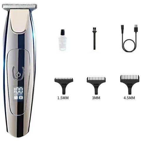 Tagliacapelli Elettrico Lcd Grigio Pistola - Senza Fili, Regolabile E Ricaricabile - Foto 1