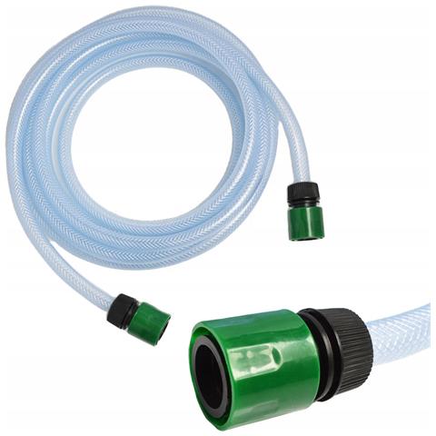 Tubo Di Aspirazione 10m 1/2"" - Pvc Trasparente | 21 Bar | 2 Raccordi Rapidi | Per Idropulitrici E Serbatoi - Foto 1
