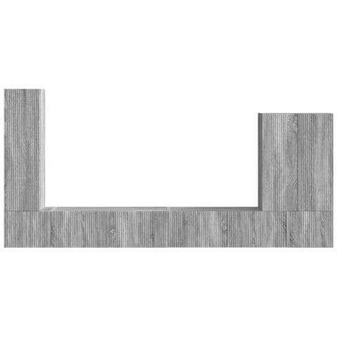Set di Mobiletto da TV a Parete 6 pcs Grigio Sonoma - Foto 9