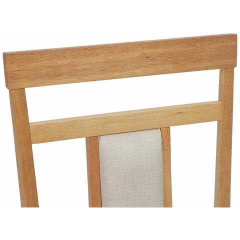 Sedia da pranzo 2 pcs Naturale e chiaro Legno di gomma solido - Foto 9
