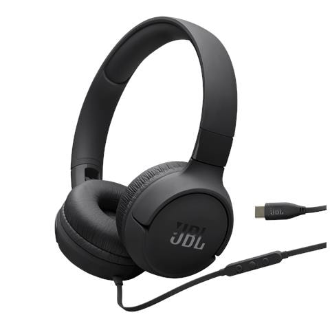Cuffie ad archetto supra-aurali con cavo e comando /microfono a 3 pulsanti, connettore USB Type-C, Driver: 32mm, Certificazione Hi-Res Audio, 3 EQ selezionabili, Cavo piatto, Ripiegabili - Foto 1