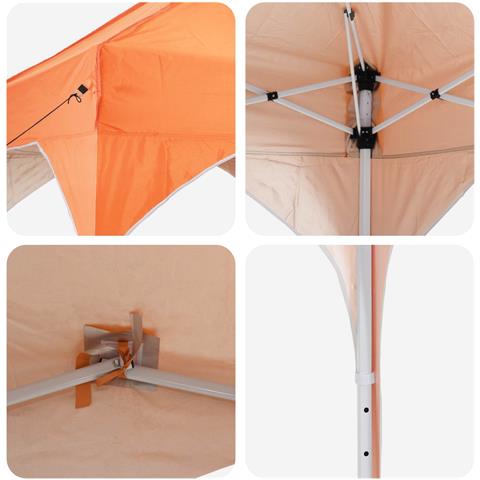 Tenda per feste a pop-up 575 x 288 x 245 cm Arancione - Foto 9