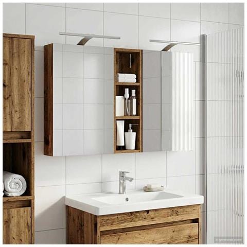 Set di Armadi da Bagno con porta 3 pcs 100 x 10,5 x 60,5 cm - Foto 2