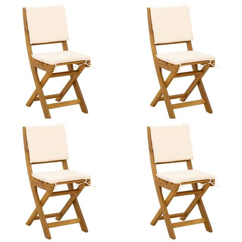 Sedie Bistro da Giardino 4 pcs Bianco Crema 38 x 46 x 85 cm - Foto 1