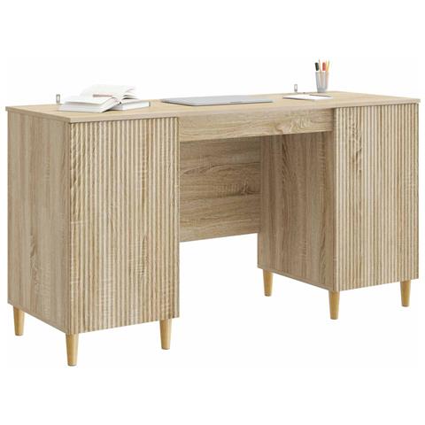 Scrivania Rovere Sonoma 142,5 x 50 x 75 cm Legno ingegnerizzato - Foto 2