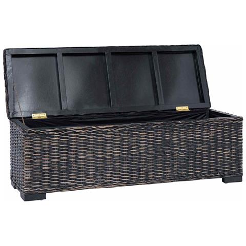 Scatola di Stoccaggio con archiviazione Nero 110 x 35 x 45 cm - Foto 2