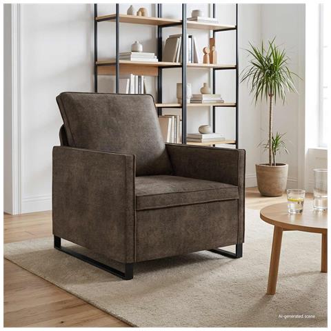 Divano Singolo Grigio Scuro 70 x 81 x 82 cm - Foto 2