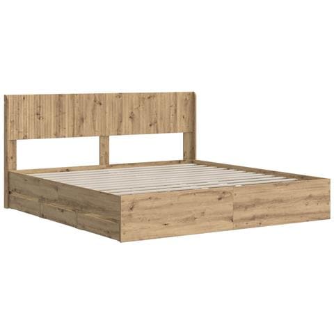 Struttura del letto con stoccaggio e testata Artisan Oak - Foto 2