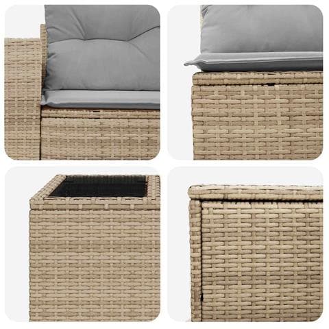 Set di divani 8 pz Beige e Grigio Chiaro - Foto 10