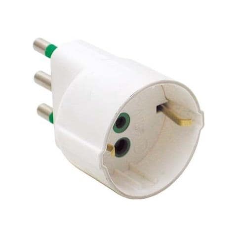 Adattatore semplice spina italiana 2P+T 10A S11 presa italiana / tedesca 2P+T 16A P30 - Foto 2