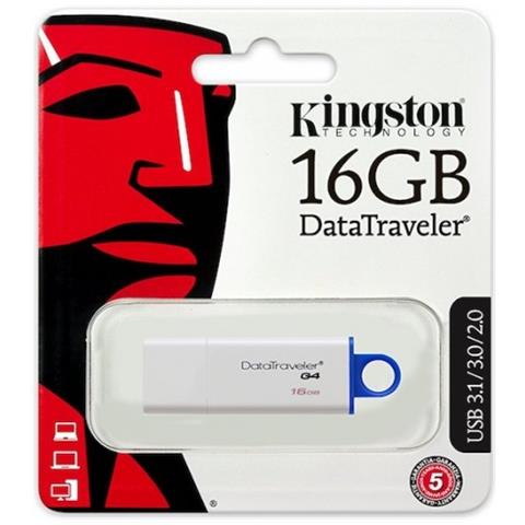 Chiavetta USB 16 GB DataTraveler Generation Interfaccia USB 3.0 Colore Bianco / Blu - Foto 7
