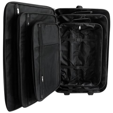 Set Da Viaggio Trolley E Borse 5 Pz Nero - Foto 4