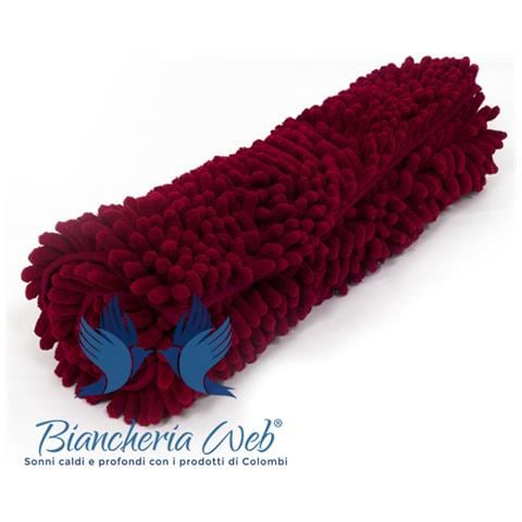 Tappeto Bagno Retro Gommato Antiscivolo Lavorazione Shaggy Modello Passatello 60x120 Burgundy - Foto 7