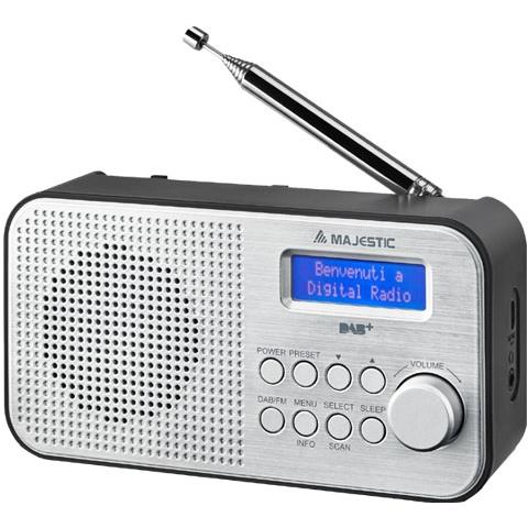 Radio Digitale Portatile RT-194 DAB DAB+ / FM con Display LCD Micro-USB - Nero / Argento - Foto 1