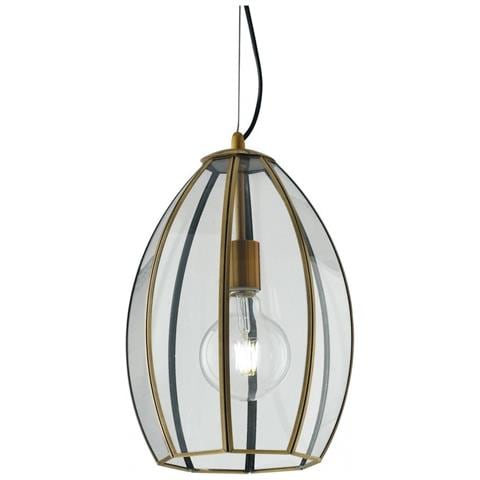 Lampadario Chester Ottone 1xe27 23x36cm - Foto 1