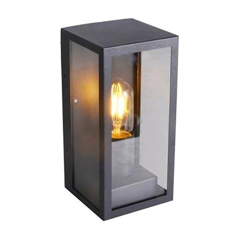 V-tac Vt-837 Portalampada Wall Light Alluminio E Vetro Rettangolare Nero 1xe27 Ip44 - Sku 8517 - Foto 1