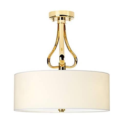 Elstead Falmouth - Plafoniera Da Bagno A 3 Luci Semi Filo Oro Ip44, G9 - Foto 1