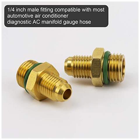Car Air Tool Set Ac R134a Rapidi Accoppiatori Adattatori R134a Possibile Toccare Con Serbatoio Adattatore Per Refrigerante Dispenser1 4 Pollici E 12 Pollici Di Montaggio Ac Gauge Tubo - Foto 2