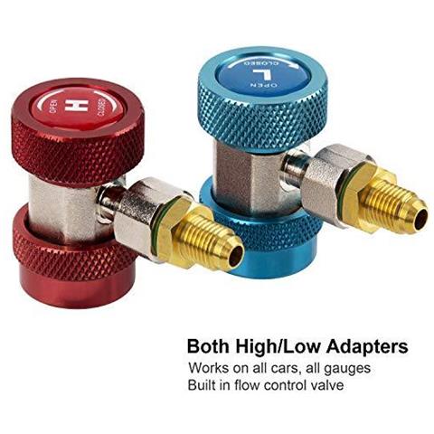 Car Air Tool Set Ac R134a Rapidi Accoppiatori Adattatori R134a Possibile Toccare Con Serbatoio Adattatore Per Refrigerante Dispenser1 4 Pollici E 12 Pollici Di Montaggio Ac Gauge Tubo - Foto 4