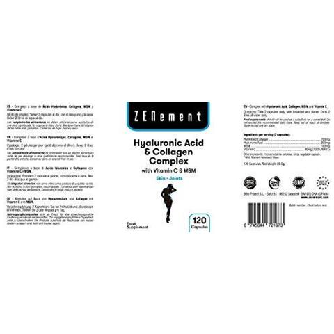 Acido Ialuronico E Collagene Complesso Con Vitamina C E Msm 120 Capsule Per Un Aspetto Sano E Giovanile Cos Come La Lubrificazione Delle Articolazioni Funzionalit E Comfort 100 Naturale Non Ogm - Foto 2