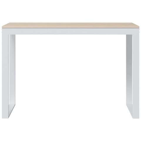 Scrivania Per Computer Bianco E Rovere 110x60x73 Cm Truciolato - Foto 2