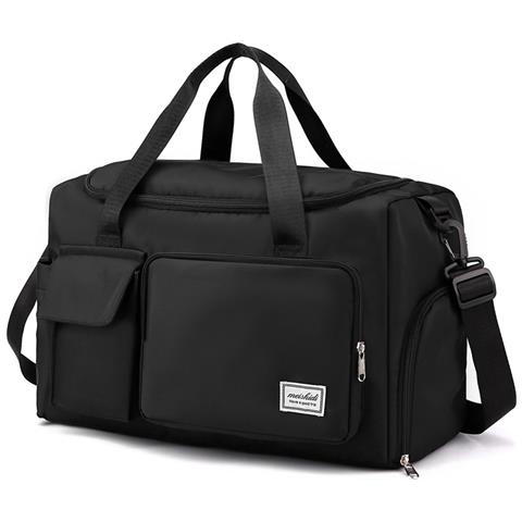 Borsone Da Viaggio Borsone Da Palestra Con Scomparto Per Scarpe E Vestiti Bagnati Impermeabile Black - Foto 1