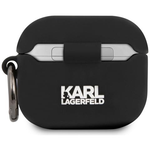 Cover Per Airpods 3 In Silicone Con Anello, Nero - Foto 2