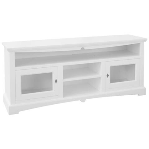 Mobile Porta Tv Goccia 170*46*69h, Legno, Laccato Bianco Arte Povera - Foto 1