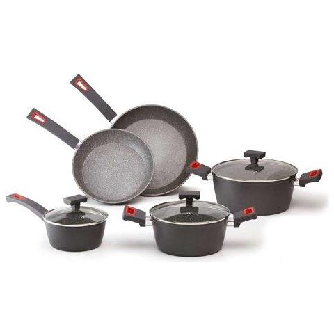 Batteria pentole Ghidini Cipriano 2293 VIVÀ Grigio scuro Grigio scuro - Foto 1