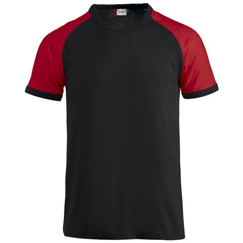Raglan Tee Nero /rosso Xl - Foto 1