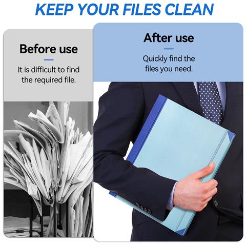 Organizer Per File A Fisarmonica, Formato Lettera A4 Con Cartelle Espandibili Blue - Foto 5