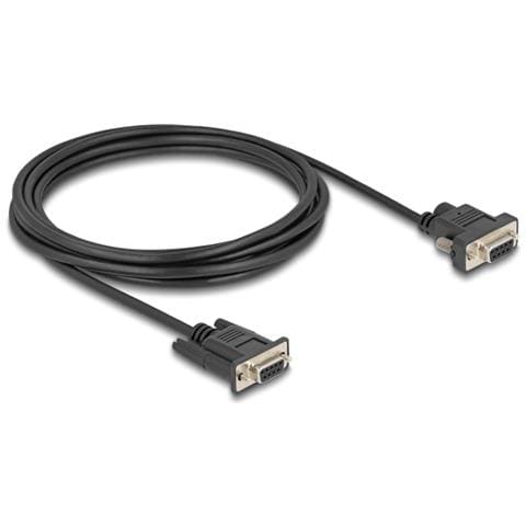 Cavo seriale RS-232 da D-Sub9 femmina a D-Sub9 femmina Connessione di alimentazione al pin 9 da 3 m - Foto 1