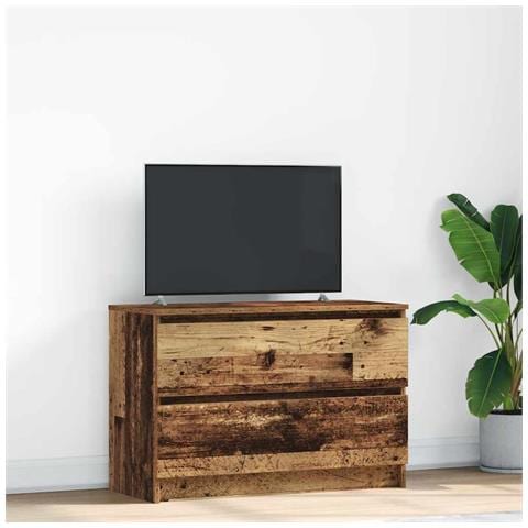 Mobile Porta TV Legno Antico 80x35x54 cm in Legno Multistrato - Foto 1