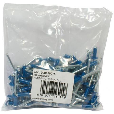 Kit 100 Rivetti Blu Fissaggio Targa - Foto 2