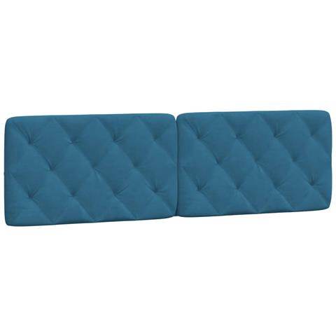 Cuscino Testiera Blu 180 Cm In Velluto - Foto 2