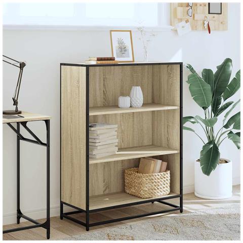 Libreria Rovere Sonoma 80,5x35x107,5 Cm In Legno Multistrato - Foto 3