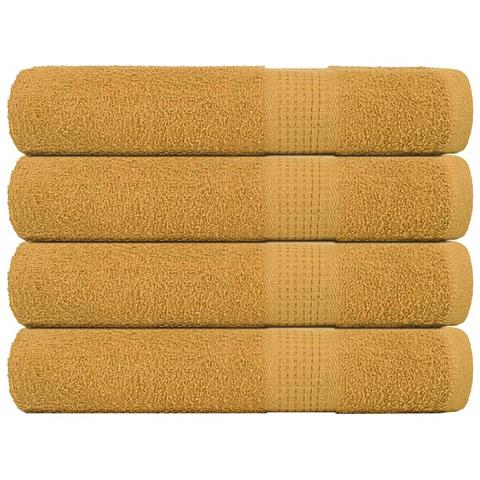 Asciugamani 4 Pz Oro 100x200 Cm 360 G/m 100% Cotone - Foto 1