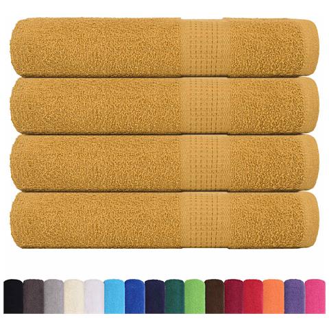 Asciugamani 4 Pz Oro 100x200 Cm 360 G/m 100% Cotone - Foto 2
