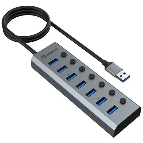 AK-HB-21BKCM hub di interfaccia USB 3.2 Gen 1 (3.1 Gen 1) Type-A 5000 Mbit /s Alluminio - Foto 2