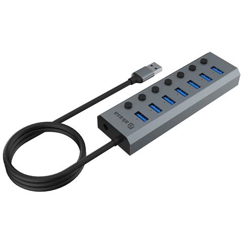 AK-HB-21BKCM hub di interfaccia USB 3.2 Gen 1 (3.1 Gen 1) Type-A 5000 Mbit /s Alluminio - Foto 4