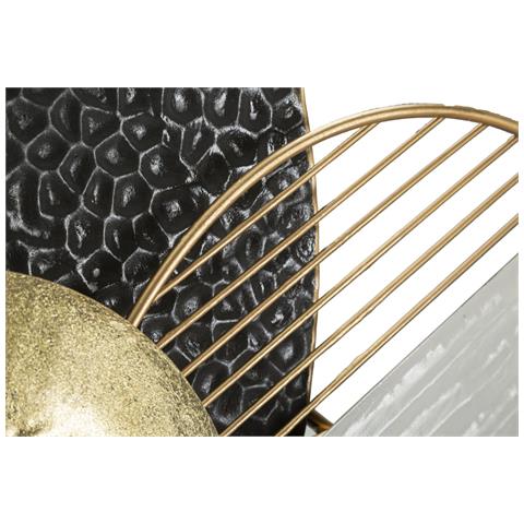 Decorazione In Metallo 3d Cerchi 12 - Multicolore - Metallo - 129,5x8,3x53,3 Cm - Foto 2