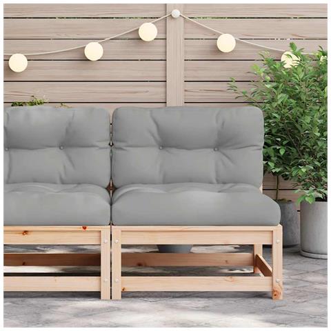 Lusso Casadino - Divano Giardino Senza Braccioli Con Cuscini Legno Massello Pino - Foto 2