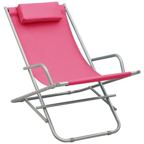 Lusso Casadino - Sedie A Dondolo 2 Pz In Acciaio Rosa - Foto 1