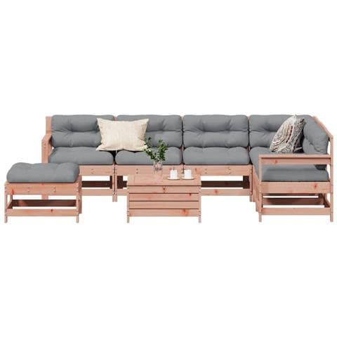 Set Divani Giardino 8 pz con Cuscini Legno Massello di Douglas - Foto 2