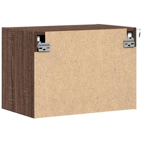 Comodino a Parete con luci LED Rovere Marrone - Foto 9