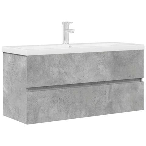 Set Mobili da Bagno 2 pz Grigio Cemento in Legno Multistrato - Foto 1